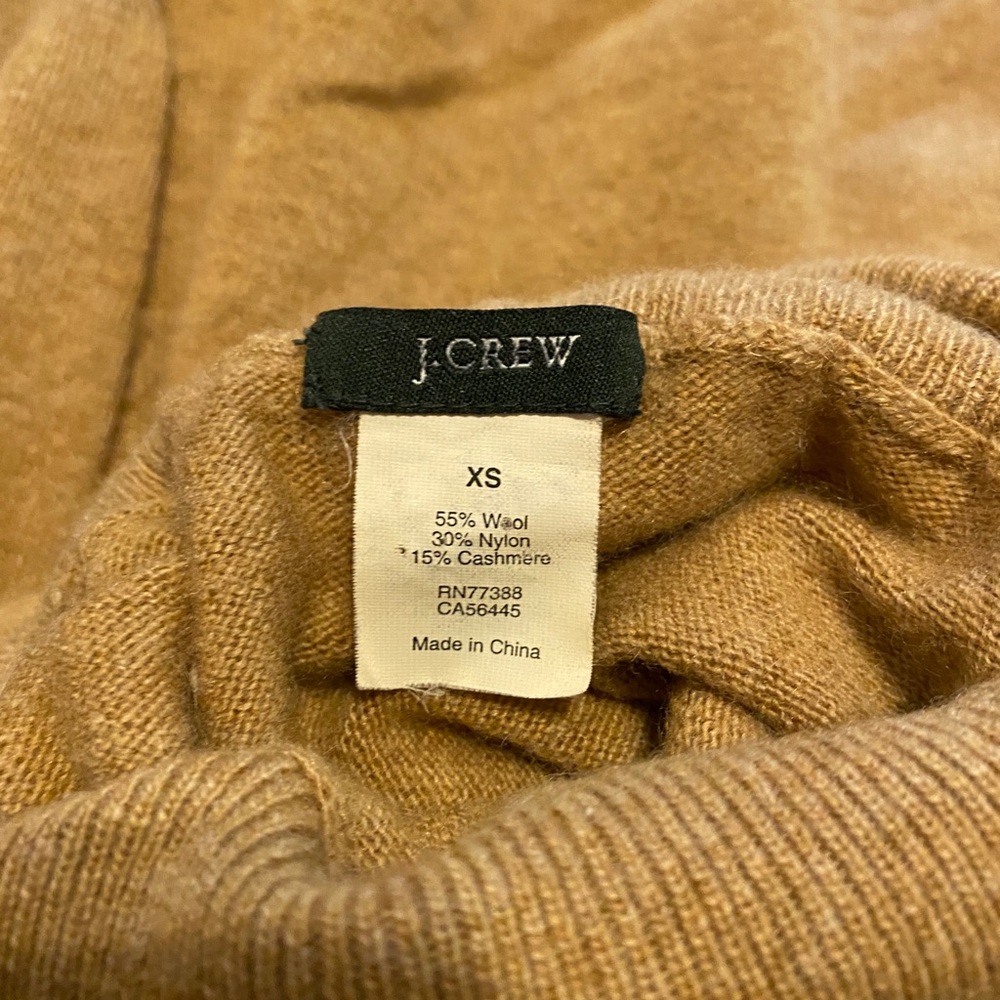 Camel J. Crew Turtleneck Sweater